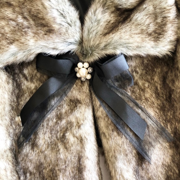 💋SALE! Instant Glam Brown Fox Faux Fur Coat - Picture 4 of 6